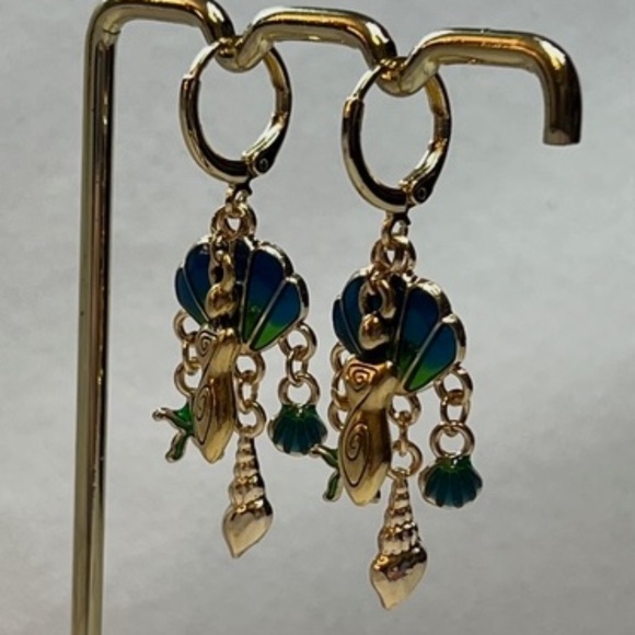 “Birth of Venus" Aphrodite Greek Mythology Goddess Handmade Earrings Seashell - Picture 6 of 14